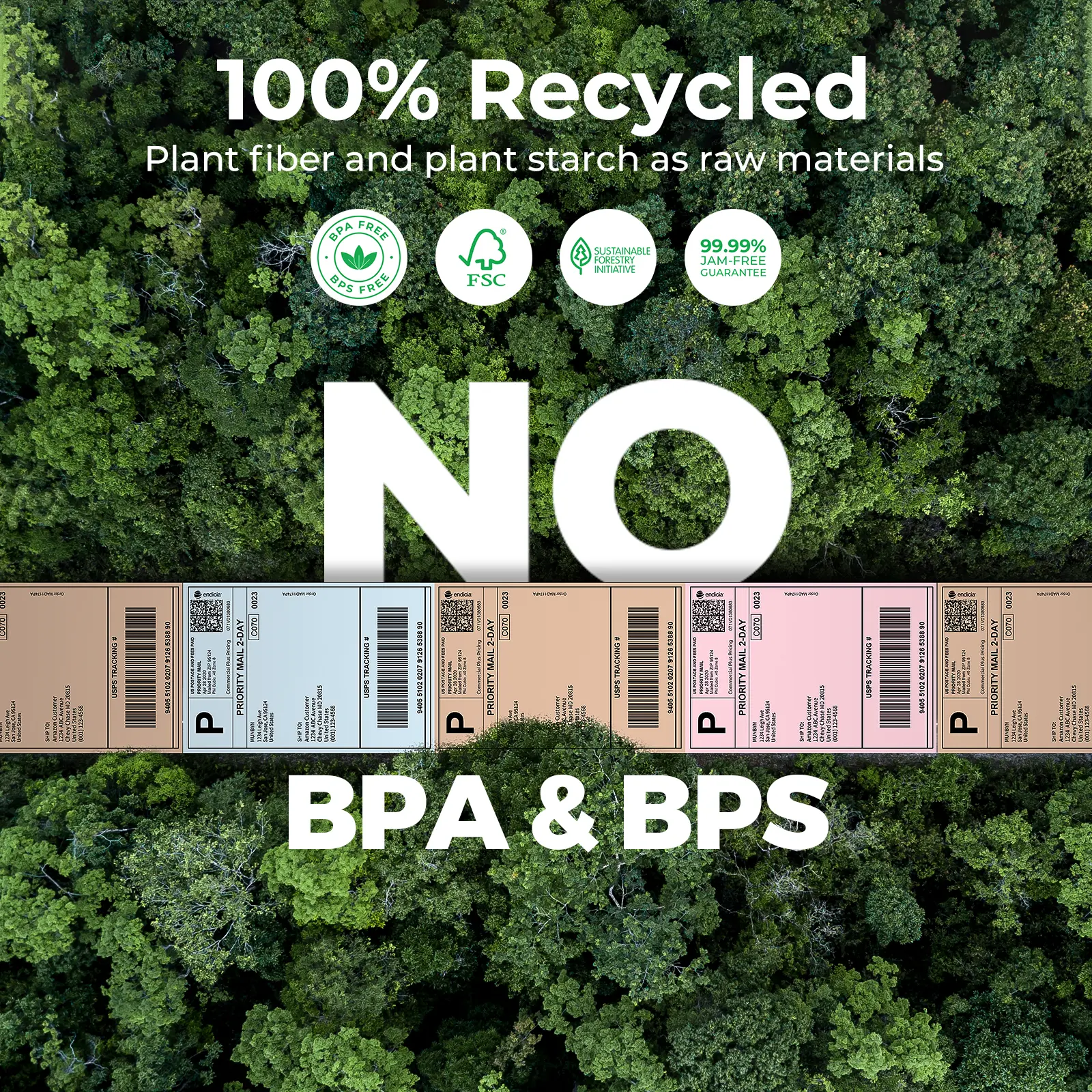 4" x 6" Fan-Fold Labels (Brown) - Image 5