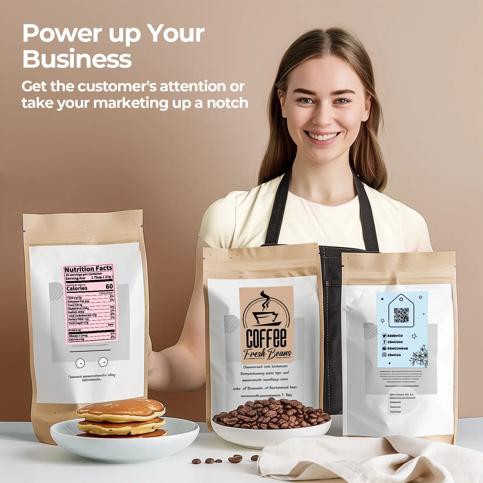 4" x 6" Fan-Fold Labels (Brown) - Image 6