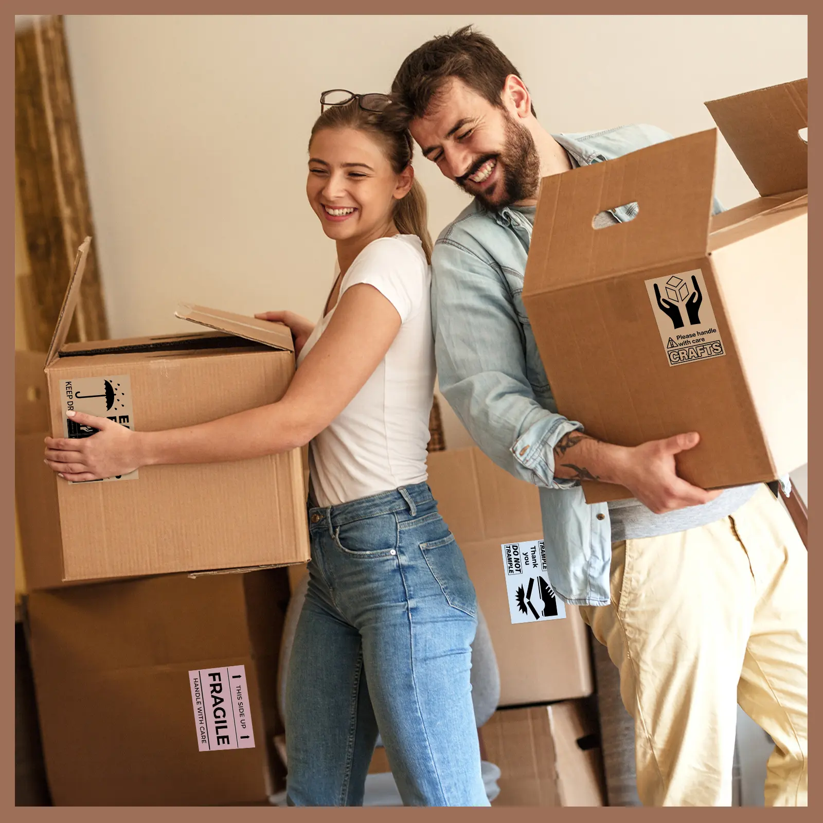 4" x 6" Fan-Fold Labels (Brown) - Image 7