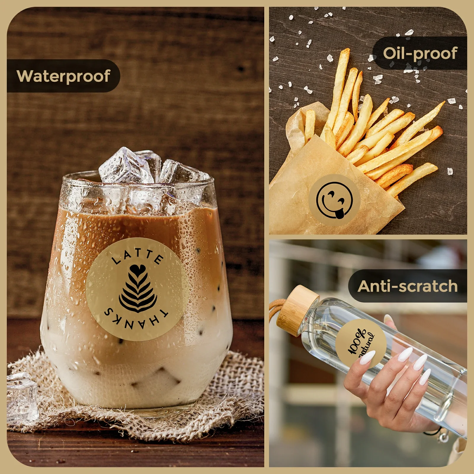 2" Brown Labels - Image 8