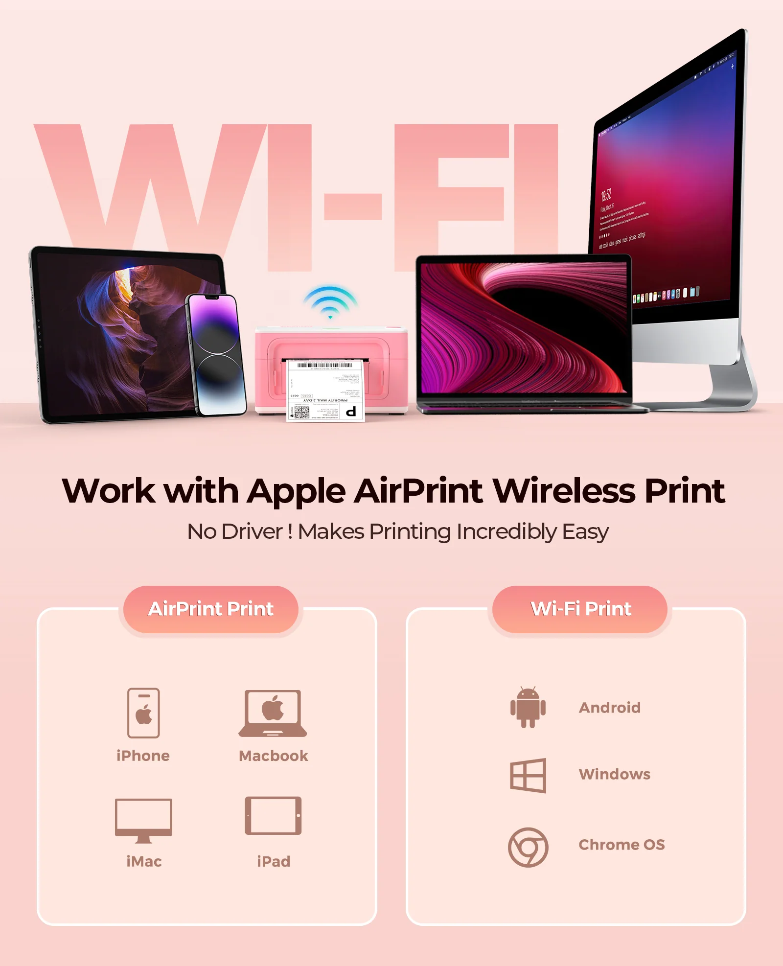 RealWriter 941AP Thermal Printer Kit-Pink - Image 12