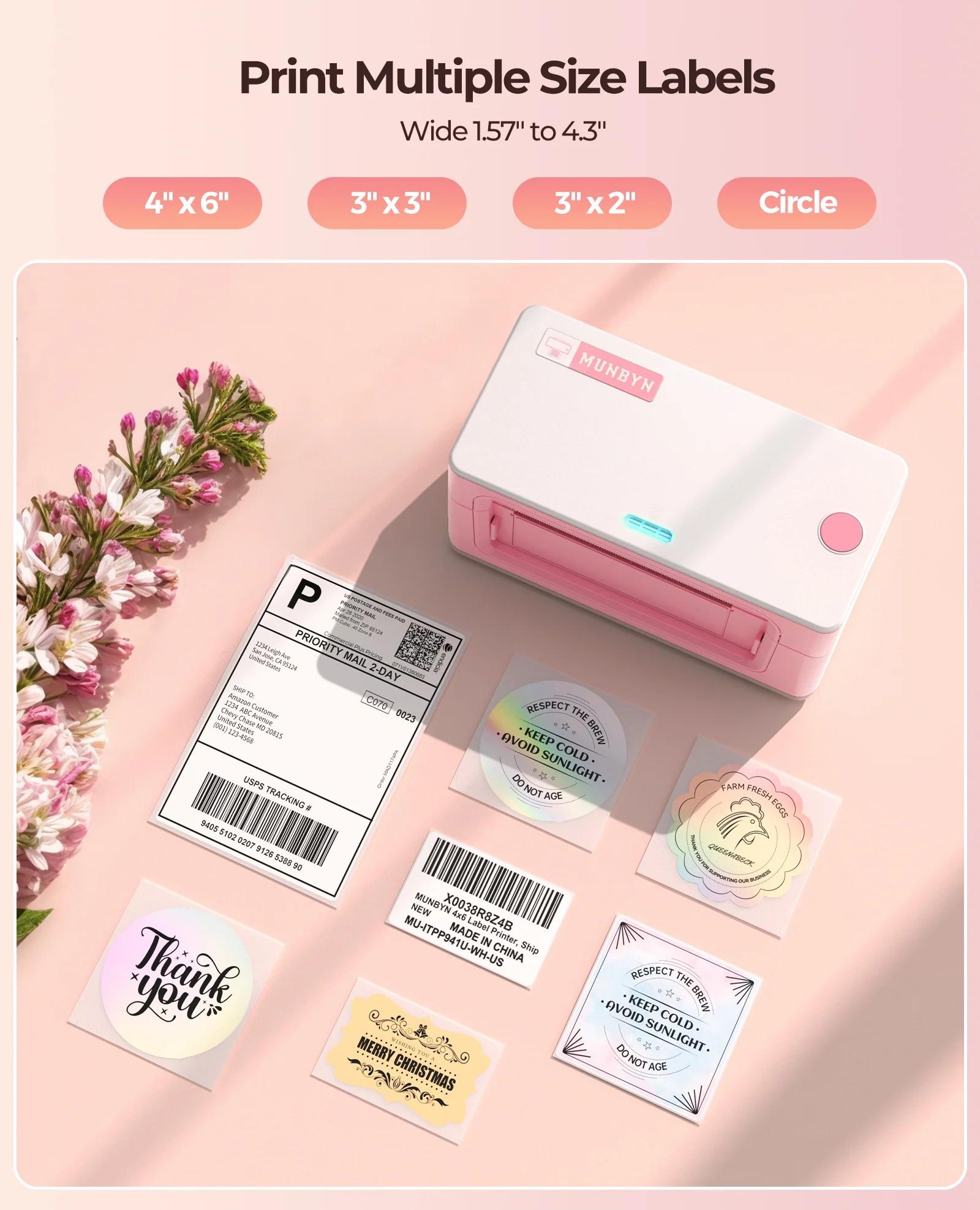 RealWriter 941AP Thermal Printer Kit-Pink - Image 14