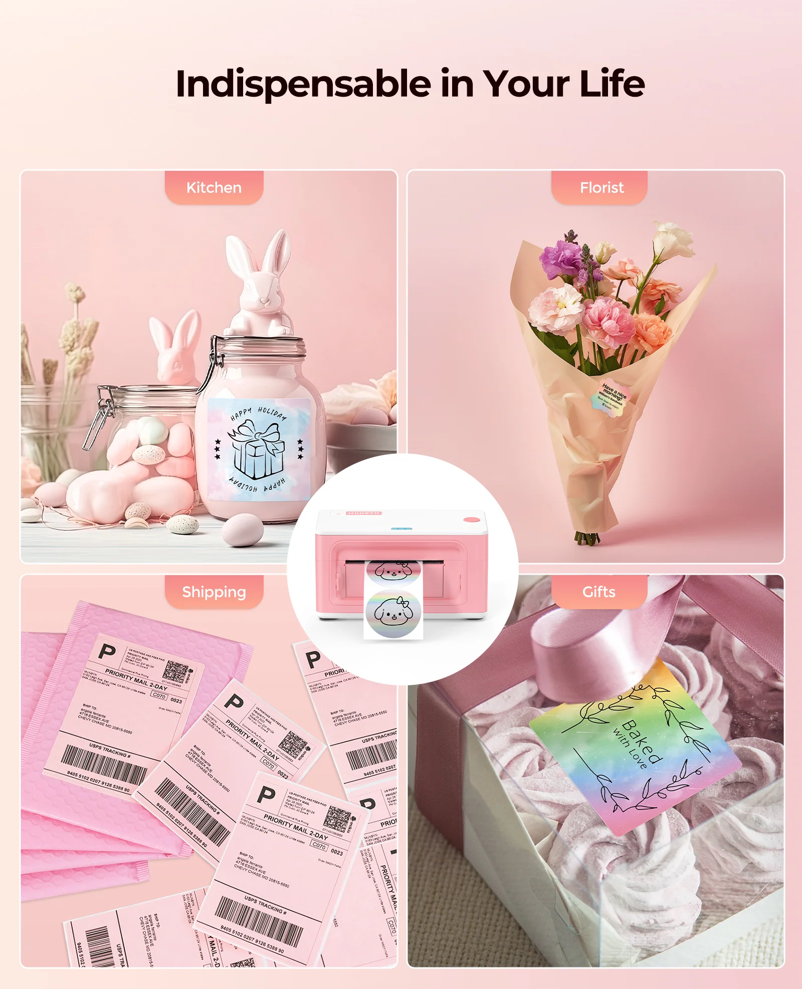 RealWriter 941AP Thermal Printer Kit-Pink - Image 15