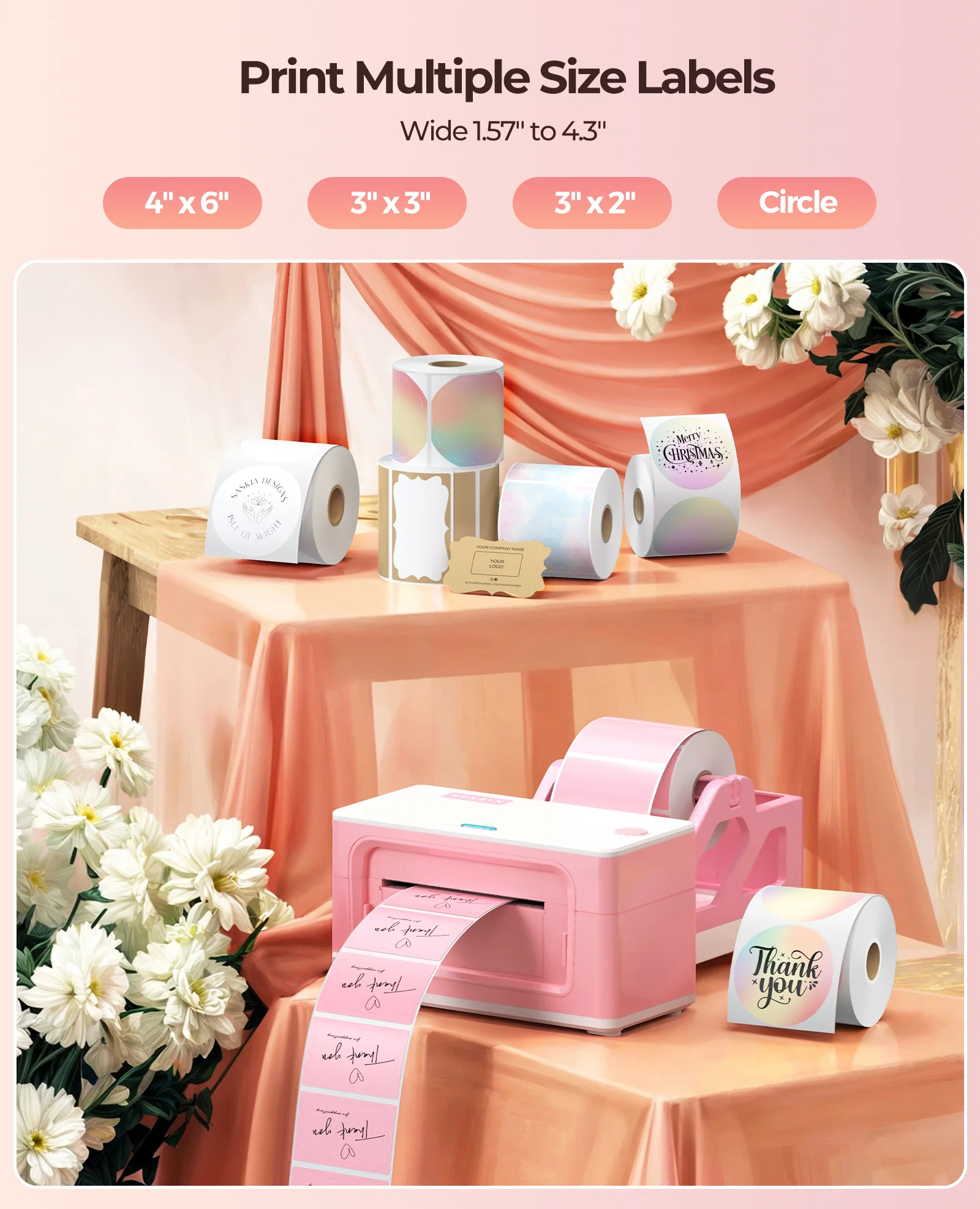 RealWriter 941AP Thermal Printer Kit-Pink - Image 9